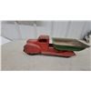 Image 6 : Vintage Lincoln Pressed Steel Toy Dump Truck, Red Cab and Green Bed, 14"