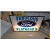 Image 1 : "Fabulous Ford Flathead's" Light-Up Advertising Sign, 25"×14"