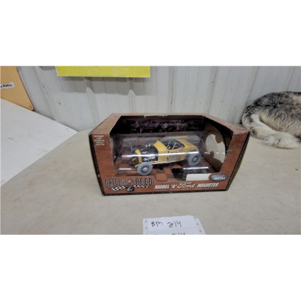 Origins of Speed 1929 Ford Model "A" Roadster 1:18 Die-Cast, No. 59, Yellow