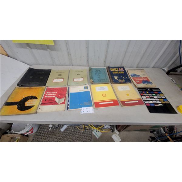 Vintage Auto Repair and Lubrication Manuals: Sunoco, Shell, and Canadian Oil