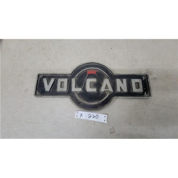 Cast Embossed "Volcano" Emblem, 16.6"×8.6"