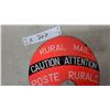 Image 2 : Canada Post Bilingual "Rural Mail/Poste Rurale" Vehicle Topper Sign, 8" Dia.