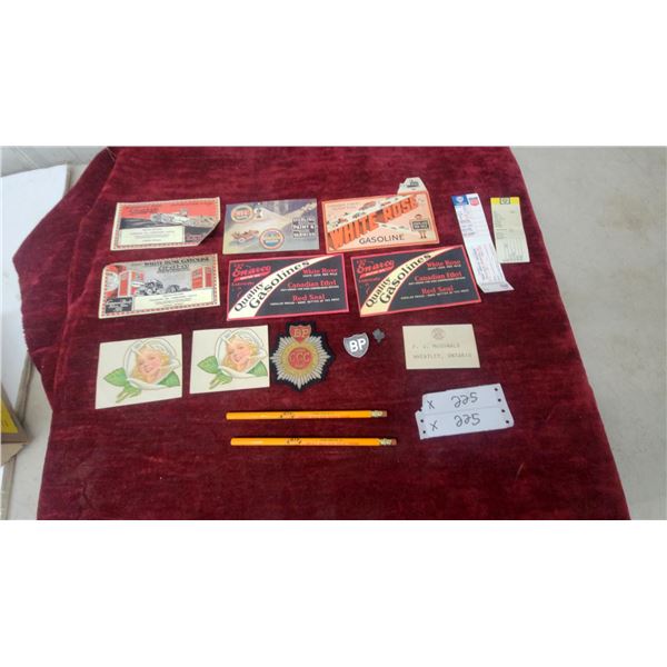 Vintage Canadian Oil Co. and En-ar-co Ephemera, Badges, and Pencils