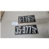 Image 1 : 1926 Manitoba License Plates, Numbers 35-9707 and 6-116