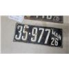 Image 3 : 1926 Manitoba License Plates, Numbers 35-9707 and 6-116
