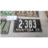 Image 5 : Four Manitoba License Plates: 1928, 1931, 1933, and 1935