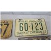 Image 5 : Vintage Canadian License Plates: 1945 and 1946 Manitoba, 1940 Ontario, 1953 Saskatchewan