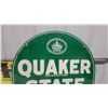 Image 8 : Quaker State Motor Oil Tombstone Metal Sign, "Guaranteed 100 Per Cent Pure"