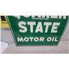 Image 9 : Quaker State Motor Oil Tombstone Metal Sign, "Guaranteed 100 Per Cent Pure"