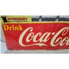 Image 4 : Vintage 1940s-1950s "Drink Coca-Cola" Embossed Metal Advertising Sign with Contour Bottle 17”×57”