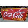 Image 1 : 1941 "Drink Coca-Cola Ice Cold" Porcelain Enamel Advertising Sign 47”×93”