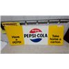 Image 1 : 1966 Pepsi-Cola "Have a Pepsi" and "Take Home a Carton" tin embossed Advertising Sign 17.6”×47”