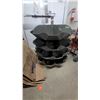 Image 6 : Multi-Tiered Metal hardware store nail Carousel Display Rack with Radial Compartments and