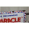 Image 4 : "Miracle Feeds" Livestock and Poultry Vintage Enamel Advertising Sign 24”×36”