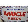 Image 5 : "Miracle Feeds" Livestock and Poultry Vintage Enamel Advertising Sign 24”×36”