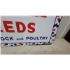 Image 6 : "Miracle Feeds" Livestock and Poultry Vintage Enamel Advertising Sign 24”×36”