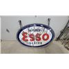 Image 1 : Imperial Esso Dealer Double-Sided Porcelain Enamel Oval Sign, 40” × 60”