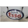 Image 7 : Imperial Esso Dealer Double-Sided Porcelain Enamel Oval Sign, 40” × 60”