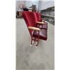 Image 2 : Set of Three Vintage Theater Chairs With Red Velvet Backs and Cast Iron Frame 63” wide
