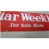 Image 4 : Vintage "Star Weekly For Sale Here" Enamel Advertising Sign 8”×28”