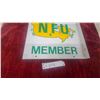 Image 3 : National Farmers Union Member flange 2 sided Sign with Yellow Canada Map and Green NFU Logo 12”×13”