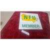Image 7 : National Farmers Union Member flange 2 sided Sign with Yellow Canada Map and Green NFU Logo 12”×13”