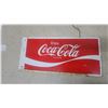 Image 1 : Vintage "Enjoy Coca-Cola" Double-Sided Metal Advertising Sign With White Swoosh Design 10”×22”