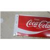 Image 2 : Vintage "Enjoy Coca-Cola" Double-Sided Metal Advertising Sign With White Swoosh Design 10”×22”
