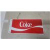 Image 4 : Vintage "Enjoy Coca-Cola" Double-Sided Metal Advertising Sign With White Swoosh Design 10”×22”