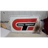 Image 1 : Vintage Central Transport Metal Advertising Sign with Red "C" Logo 30”×50”