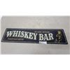 Image 1 : Vintage-Style "Whiskey Bar Finest Old Liquor Sit Long, Sip Slow" Decorative Metal Sign 9”×36”