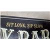 Image 5 : Vintage-Style "Whiskey Bar Finest Old Liquor Sit Long, Sip Slow" Decorative Metal Sign 9”×36”