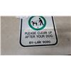 Image 5 : Municipal Dog Leash and Clean-Up By-Law 6931 and 9090 Regulatory metal Sign 23.6”×12”