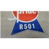 Image 4 : Vintage "Pride" R501 Dairy Route Sign, malmac, Red and Blue Ribbon Design 16”×22”