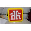 Image 1 : Home hardware metal Sign, Red and Yellow with Stacked "M" Logo 33.6”×36.6”
