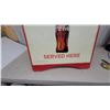 Image 4 : Coca-Cola "Ice Cold Served Here" Plastic A-Frame Sandwich Board Sign 24”×38”