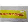 Image 4 : Vintage Bridgestone "BS" Advertising metal Sign, 2 sided Red and Yellow 7.6”×37.6”