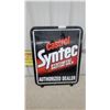 Image 1 : Castrol Syntec Synthetic Motor Oils Authorized Dealer metal 2 sided Sign 24”×29”