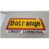 Image 1 : Vintage Belgian "Botrange Credit Communal" Bank Advertising Sign 14”×31.6”