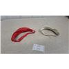 Image 5 : Two Vintage Texaco Visors, Red and white with Embroidered Logo Patches