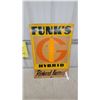 Image 1 : Funk's G Hybrid "Richard Nussey" Seed Corn Advertising Sign 20”×28” fiberglass 1977