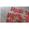 Image 3 : 18 Red Three-Dimensional Plastic Sign Letters, Approx. 9” × 12”