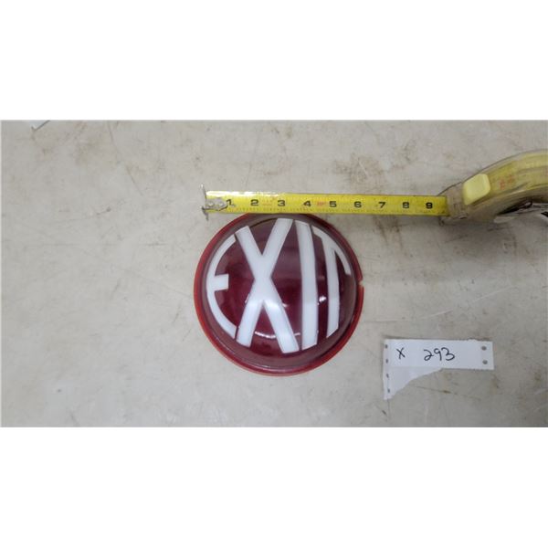 Vintage Rounded Glass Exit Cover Lens, 6” Diameter