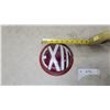 Image 1 : Vintage Rounded Glass Exit Cover Lens, 6” Diameter