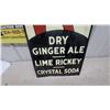 Image 9 : Drewrys Dry Ginger Ale, Lime Rickey, and Crystal Soda Embossed Tin Mountie Sign
