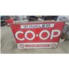 Image 2 : Vintage Winkler Co-Op Petroleum Products metal Sign 54”×35”