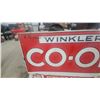 Image 6 : Vintage Winkler Co-Op Petroleum Products metal Sign 54”×35”