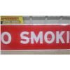 Image 3 : "No Smoking" Red and White porcelain Sign by P and M Manufacturing Ltd. 17”×71” originates from a