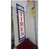 Image 1 : Vintage B.F. Goodrich Tires Vertical Metal Advertising Sign, Red, White and Blue 17”×70”
