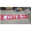 Image 3 : The Red and White Stores Porcelain Sign, 2-Piece, 18” × 196”